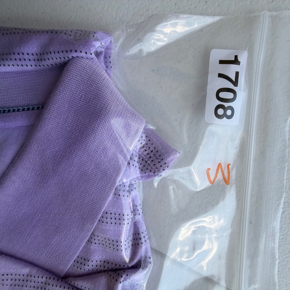 Cutter & Buck Men's XL Lavender Striped Short Sleeve Golf Polo Embroidered Logo - Picture 11 of 11